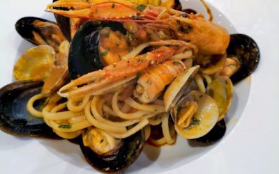 Seafood spaghetti, a real Mediterranean recipe