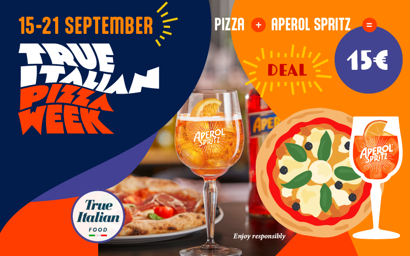 True Italian Pizza Week: eine Woche lang Pizza + Spritz für 15€ in den 25 besten Pizzerien Nürnbergs