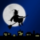 Befana coming at night between the 5th and the 6th of January